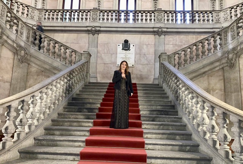 Writer & TV Host Karen Boustany representing Lebanon amongst 42 countries at FIN in Portugal.